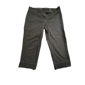 LOFT Catalina Capri Womens 6P Black Stretch Coastal Minimalist Preppy